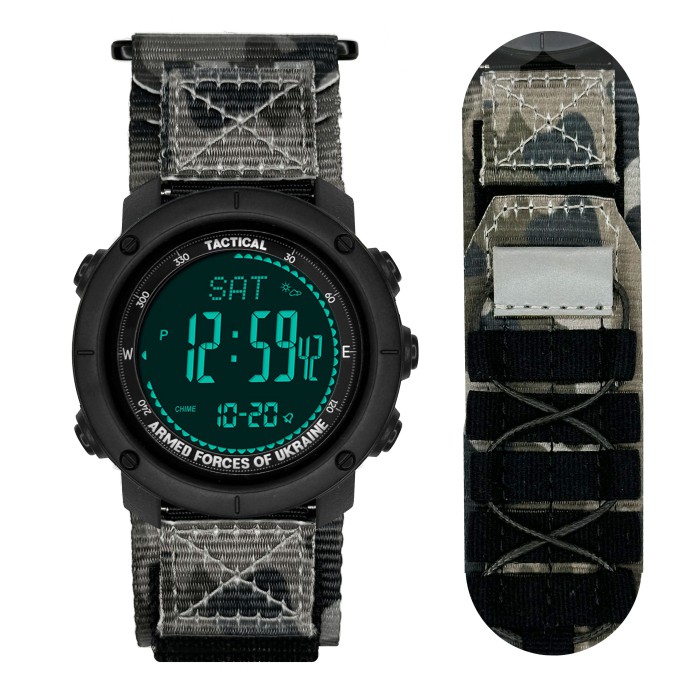 Часы наручные Awarder 036 Nylon Pro Black-Camo Green