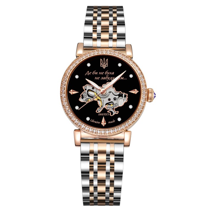 Часы наручные Awarder 047 Где бы ни была Silver-Gold-Black