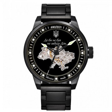 Часы наручные Awarder 058 Где бы ни был Black-White Steel Часы наручные Awarder 058 Где бы ни был Black-White Steel