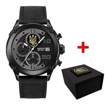 Часы наручные Awarder 016 Трезубец золото All Black Часы наручные Awarder 016 Трезубец золото All Black