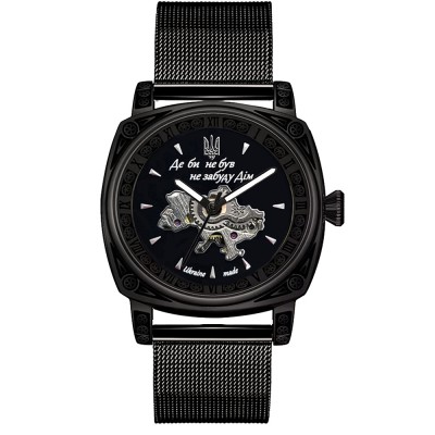 Часы наручные Awarder 021-3D Где бы ни был All Black Mesh