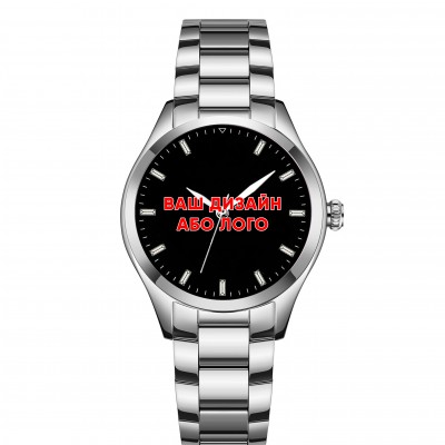 Женские часы Awarder 035 Ваше лого Silver-Black Metal