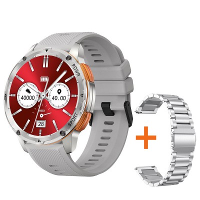 Умные часы Modfit Base T2 Silver + металлический ремешок