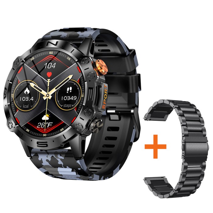 Умные часы Modfit Combat Black Army + металлический ремешок