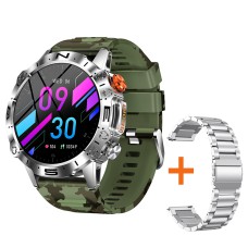 Умные часы Modfit Combat Silver Army + металлический ремешок