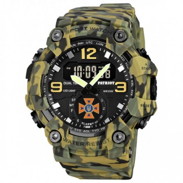 Часы наручные Patriot 003CMGRDSNS ДСНС Зеленый камуфляж + Коробка.