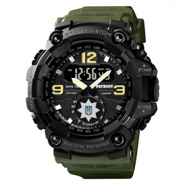 Часы наручные Patriot 004AGTPO Полиция Зеленые + Коробка