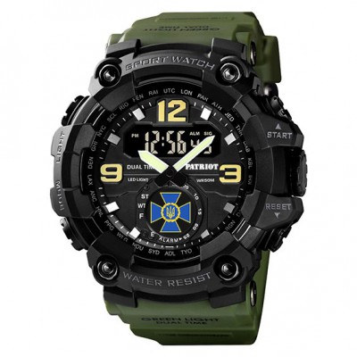 Годинник наручний Patriot 004AGSBU СБУ Зелені + Коробка Годинник наручний Patriot 004AGSBU СБУ Зелені + Коробка