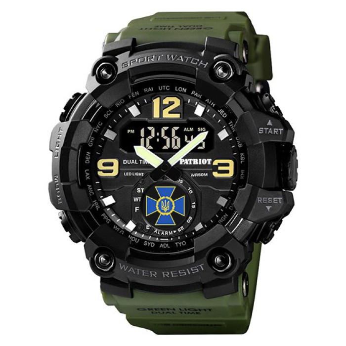 Часы наручные Patriot 004AGSBU СБУ Зеленые + Коробка