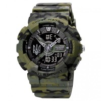 Часы наручные Patriot 005 Трезубец серебро Camo Green + Коробка.