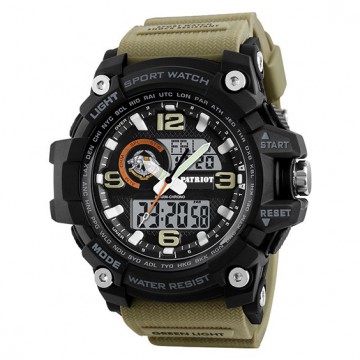 Часы наручные Patriot 012BKKHSSO ССО Черные из хаки + Коробка