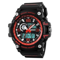 Годинник наручний Patriot 012BKRDPO Поліція Чорні з червоним + Коробка