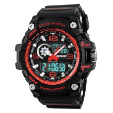 Часы наручные Patriot 012BKRDPO Полиция Черные с красным + Коробка