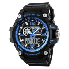 Часы наручные Patriot 012BUBKPO Полиция Черные с синим + Коробка.