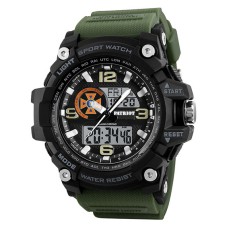 Часы наручные Patriot 012AGDSNS ДСНС Черные с зеленым + Коробка.