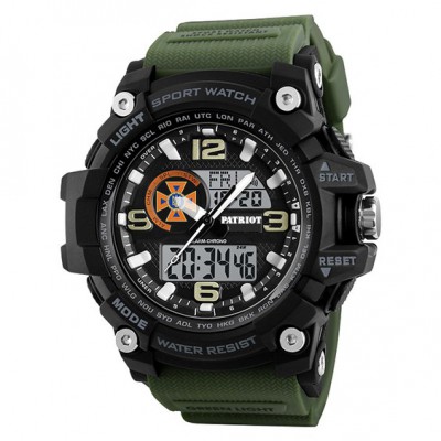 Часы наручные Patriot 012AGDSNS ДСНС Черные с зеленым + Коробка. Часы наручные Patriot 012AGDSNS ДСНС Черные с зеленым + Коробка.
