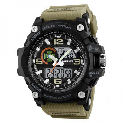 Часы наручные Patriot 012BKKHDPS ДПС Черные из хаки + Коробка Часы наручные Patriot 012BKKHDPS ДПС Черные из хаки + Коробка