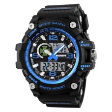 Часы наручные Patriot 012BUBKDPS ДПС Черные с синим + Коробка