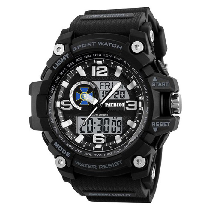 Часы наручные Patriot 012BKSBU СБУ Черные + Коробка.