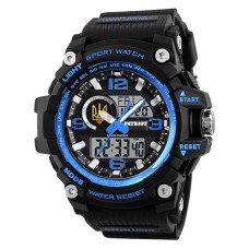 Часы наручные Patriot 012BUBKUAGD Тризуб золото Черные с синим + Коробка