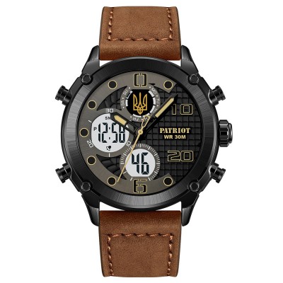 Часы наручные Patriot 017BKBR Трезубец золото Black-Brown