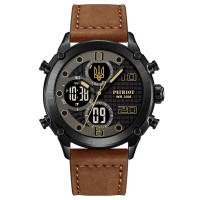 Часы наручные Patriot 017BKBRBK Трезубец золото Black-Brown-Black