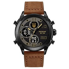Часы наручные Patriot 017BKBRBK Трезубец золото Black-Brown-Black