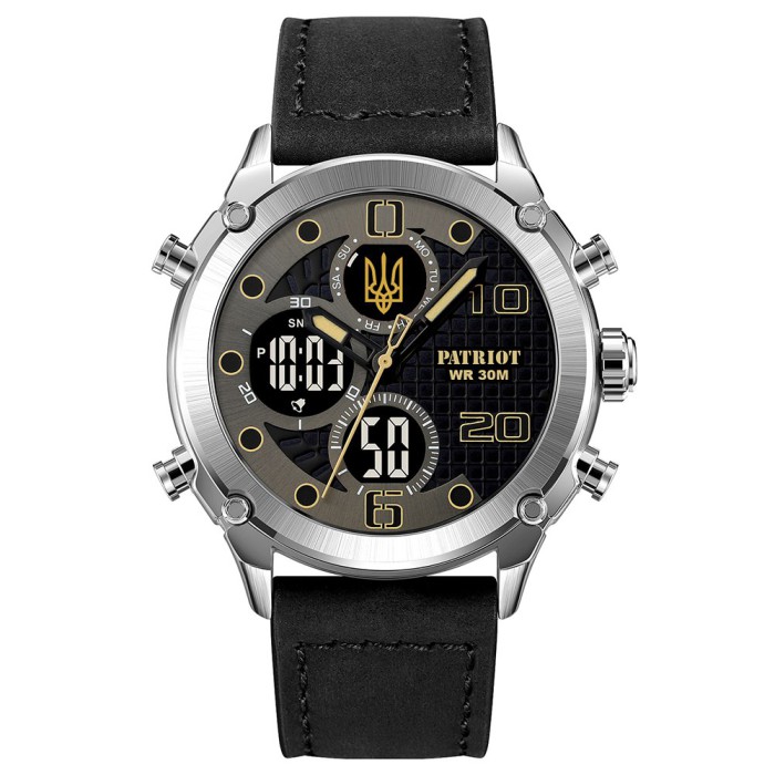 Часы наручные Patriot 017SIBK Трезубец золото Silver-Black