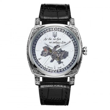 Часы наручные Patriot 021-3D Скелетон Не забуду дом Silver-White