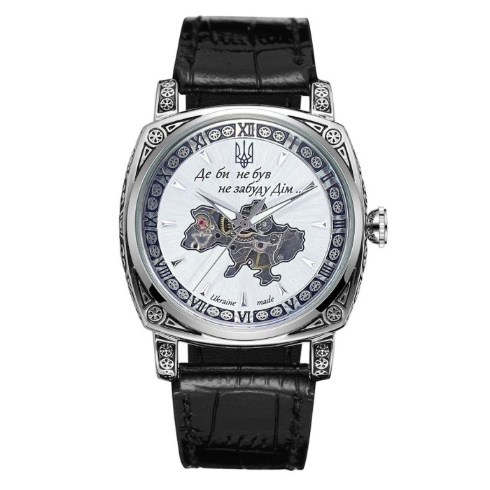 Часы наручные Patriot 021-3D Скелетон Не забуду дом Silver-White