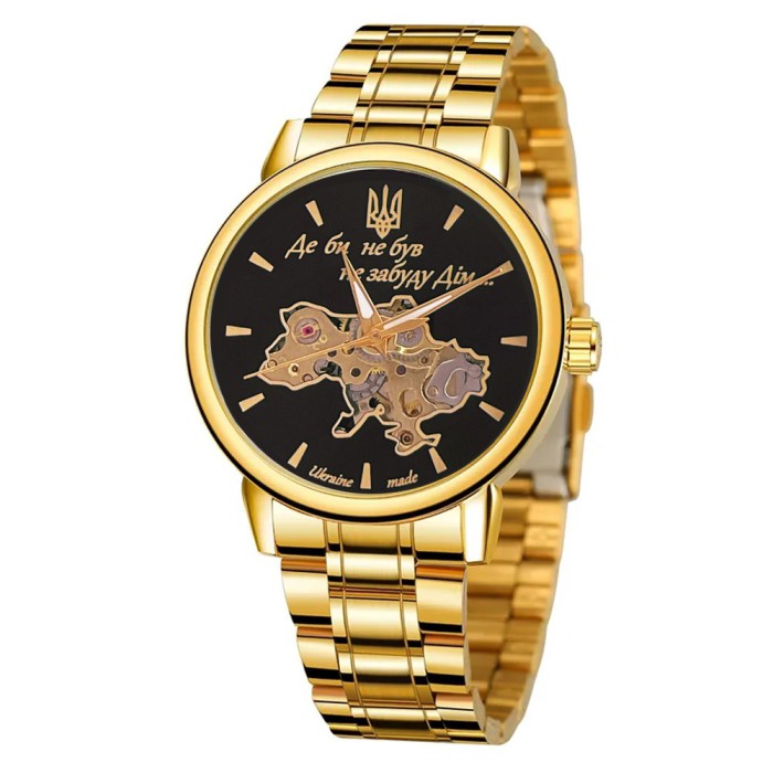 Часы наручные Patriot 022 Gold-Black Mechanic Metall Не Забуду Дом