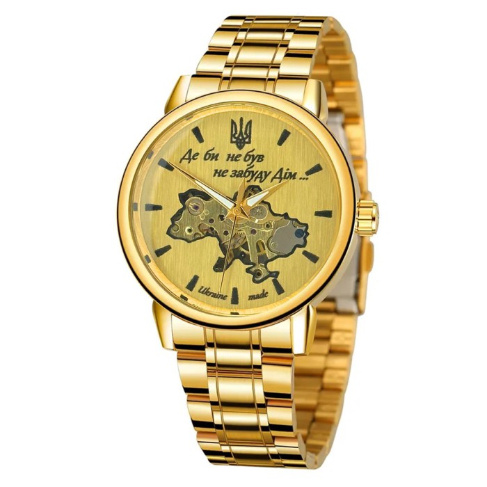 Часы наручные Patriot 022 Gold-Gold Mechanic Metall Не Забуду Дом