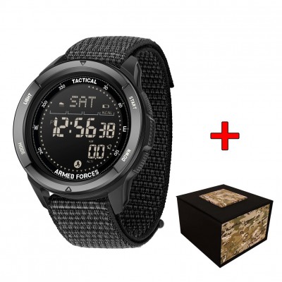 Тактические часы Patriot Alpine Edge Black с компасом