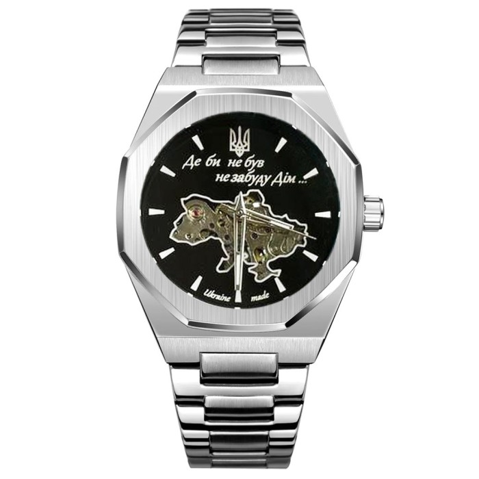 Часы наручные Patriot Octagon Где бы ни был Silver-Black