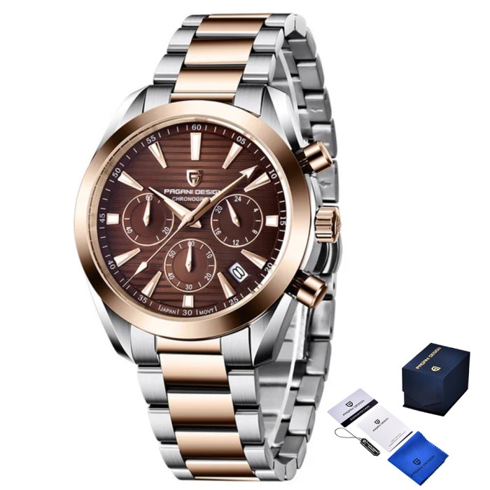 Pagani Design PD-1712 Silver-Rose Gold-Brown