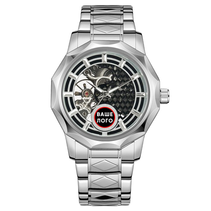 Годинник наручний Ukrwatch 024SI Ваше Лого Silver