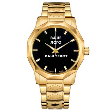 Часы наручные Ukrwatch 024GD Ваше Лого Gold-Black