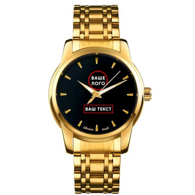 Часы наручные Patriot Sharp Gold-Black Индивидуальное Лого