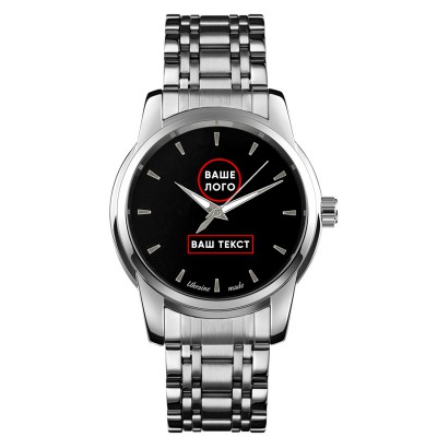 Часы наручные Patriot Sharp Silver Black Индивидуальное Лого