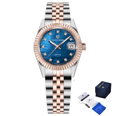 Pagani Design PD-1794L Silver-Rose Gold-Blue