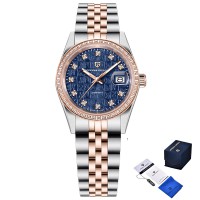 Pagani Design PD-1794L Silver-Rose Gold-Blue