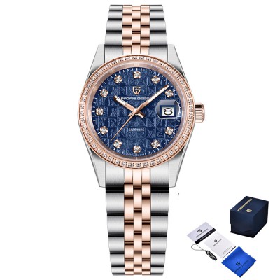 Pagani Design PD-1794L Silver-Rose Gold-Blue Pagani Design PD-1794L Silver-Rose Gold-Blue