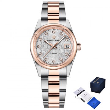 Pagani Design PD-1794L Silver-Rose Gold-White