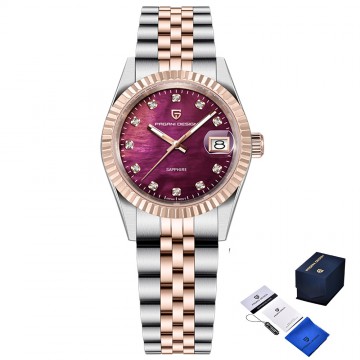 Pagani Design PD-1794L Silver-Rose Gold-Red Pagani Design PD-1794L Silver-Rose Gold-Red