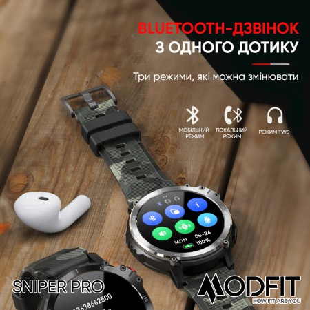 Modfit Sniper Pro Black-Silver 41 мм.