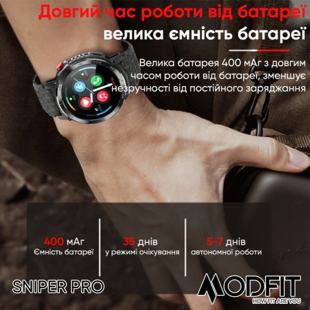 Modfit Sniper Pro Black-Silver 41 мм.