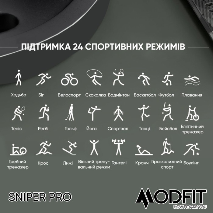 Modfit Sniper Pro Black-Silver 41 мм.