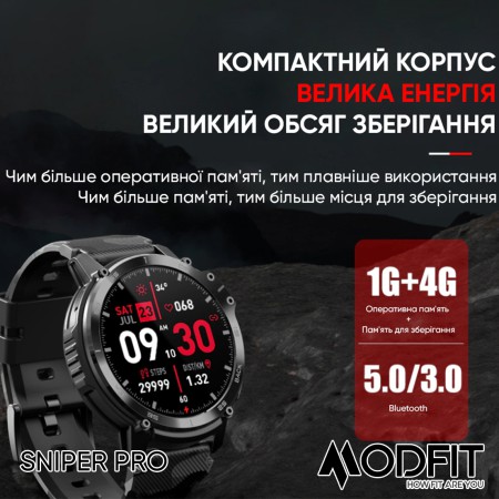 Modfit Sniper Pro Black-Silver 41 мм.