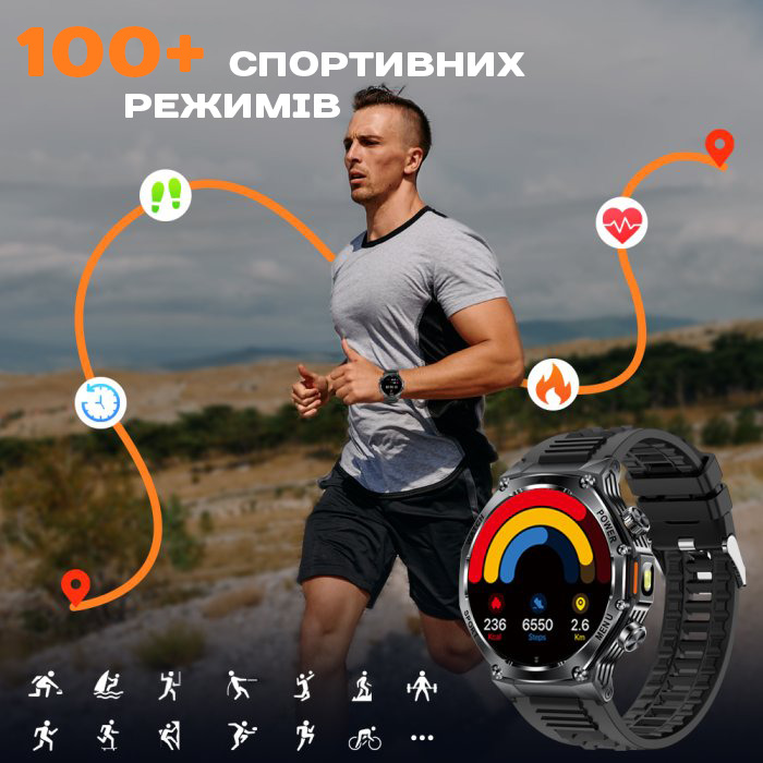 Smart Surf X Pro Black Steel, 2 ремінці