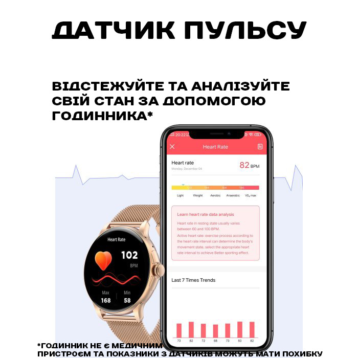 Smart Holiday Gold Rubber, 2 ремінці